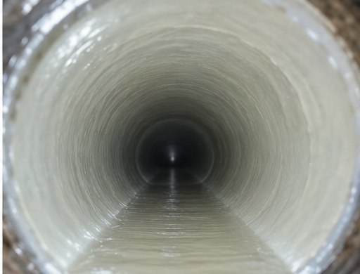 The same sewer line after CIPP lining — smooth, jointless and clear